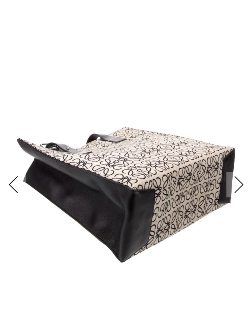 Loewe Canvas Tote Bag with Black Patterned Print - Picture 5 of 6